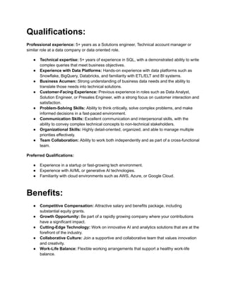 Jedify is Hiring Solutions engineer In New York | PDF