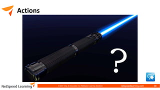 netspeedlearning.com
Actions
?
© 2021 Clay & Associates Inc./NetSpeed Learning Solutions 39
 