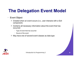 JEDI Slides-Intro2-Chapter20-GUI Event Handling.pdf | Programming ...
