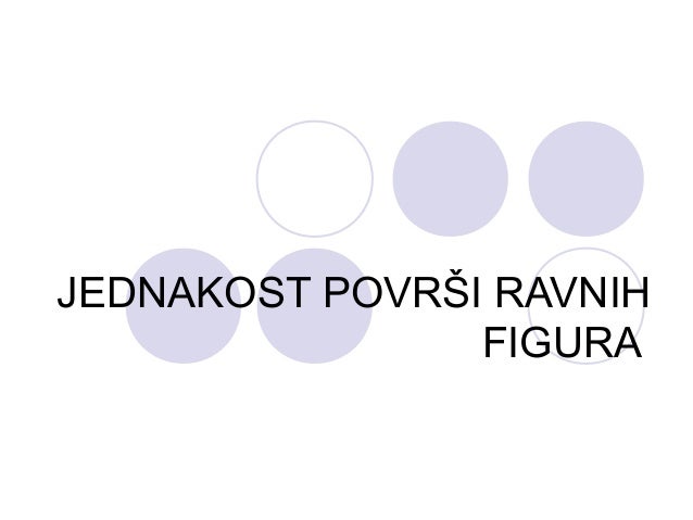 Jednakost površi ravnih figura