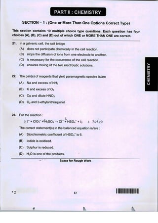 Jee advanced-2014-paper-1-code-2