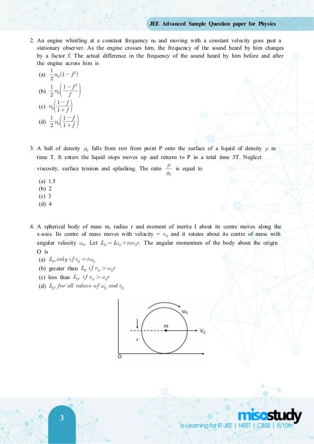 JEE Advanced 2018 Physics Sample Question Paper-2