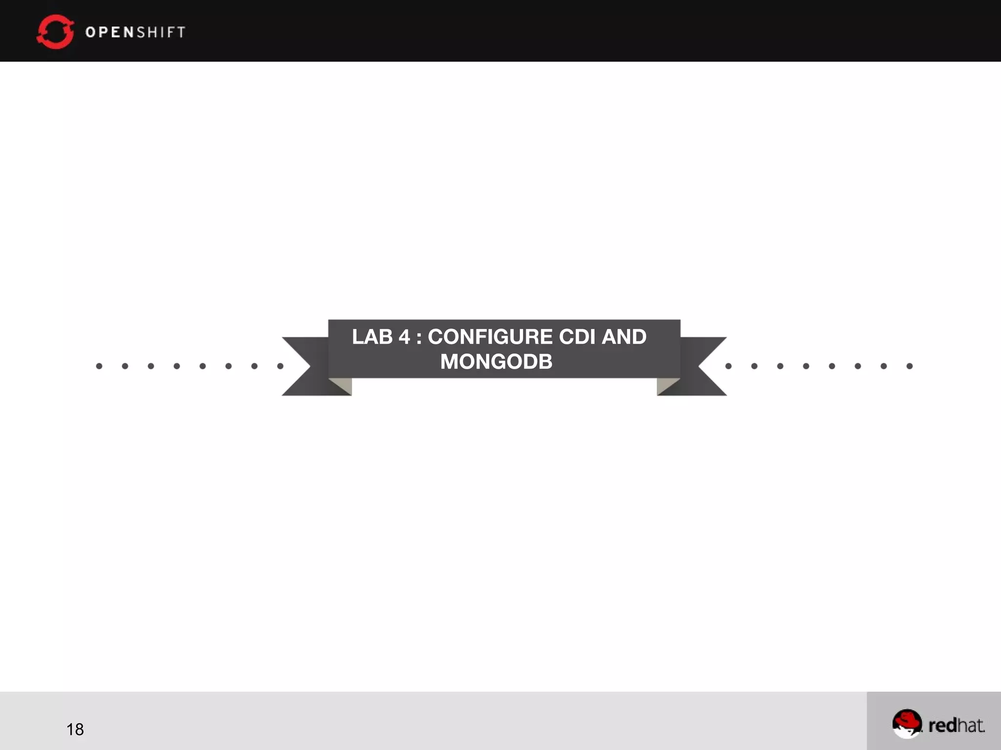 LAB 4 : CONFIGURE CDI AND MONGODB 18 