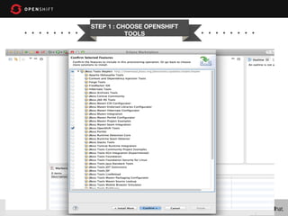 STEP 1 : CHOOSE OPENSHIFT
TOOLS

30

 