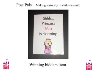 Post Pals – Making seriously ill children smileWinning bidders item