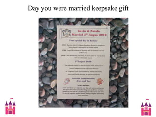 Day you were married keepsake gift