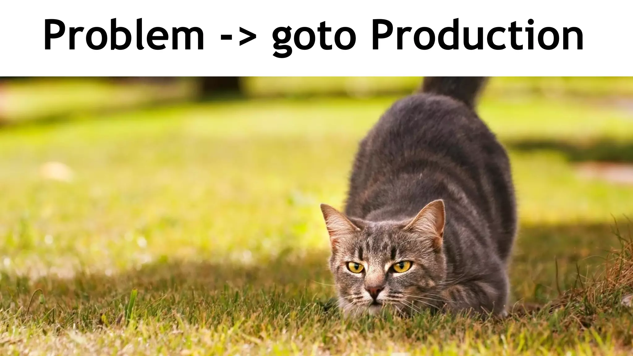 Problem -> goto Production
 