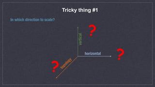 Tricky thing #1
In which direction to scale?
horizontal
vertical
topology
 