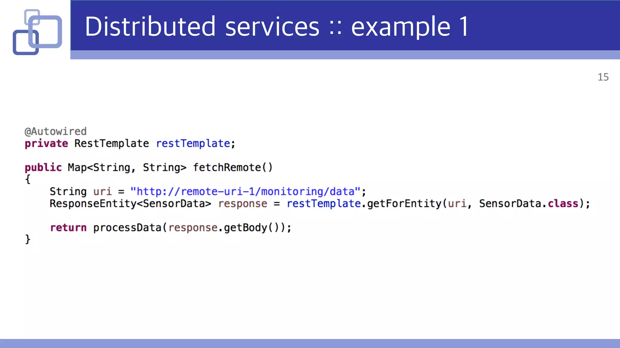Distributed services :: example 1
15
 