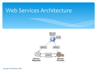 Web Services Architecture Copyright © Oded Nissan 2009 