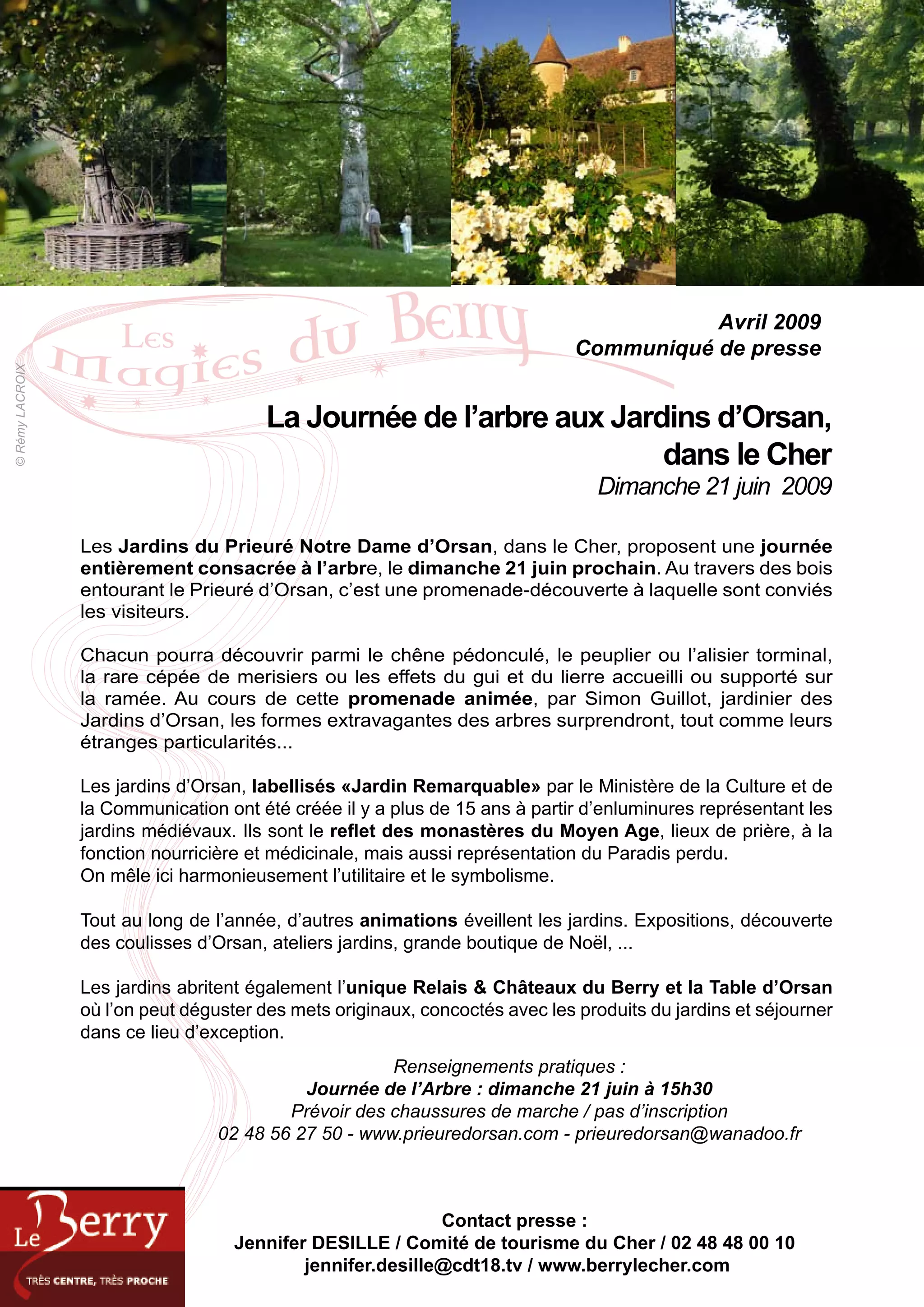 Journée de l'arbre à Orsan berry