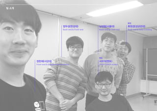 팀 소개
Front-end & Imagerecommendation
정헌재(서강대)
Back-end & Front-end
엄두성(한성대)
Back-end & Front-end
남성필(서울대)
Back-end & Data Crawling
류원경(성균관대)
팀장.
멘토.
YOGIYO(RGP Korea)
서우석(멘토)
 