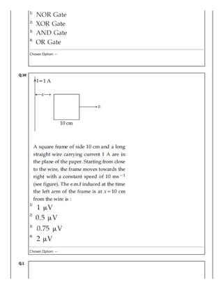 1)
2)
3)
4)
Chosen Option: --
Q.30
1)
2)
3)
4)
Chosen Option: --
Q.1
 