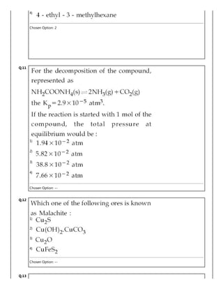 4)
Chosen Option: 2
Q.11
1)
2)
3)
4)
Chosen Option: --
Q.12
1)
2)
3)
4)
Chosen Option: --
Q.13
 