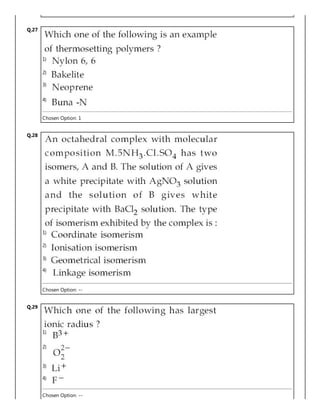 Q.27
1)
2)
3)
4)
Chosen Option: 1
Q.28
1)
2)
3)
4)
Chosen Option: --
Q.29
1)
2)
3)
4)
Chosen Option: --
 