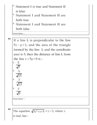 2)
3)
4)
Chosen Option: --
Q.8
1)
2)
3)
4)
Chosen Option: --
Q.9
 