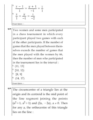 3)
4)
Chosen Option: --
Q.28
1)
2)
3)
4)
Chosen Option: --
Q.29
 