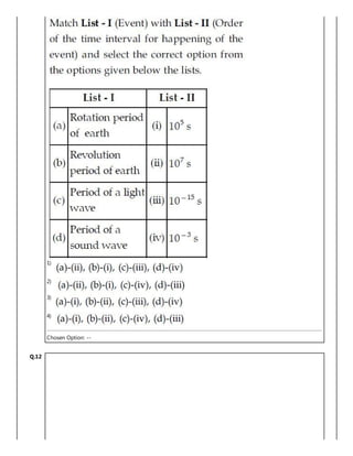 1)
2)
3)
4)
Chosen Option: --
Q.12
 