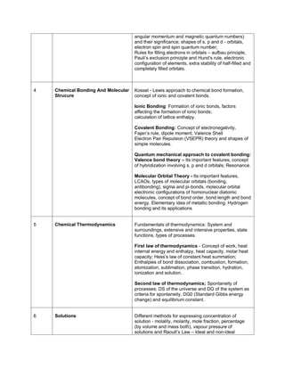 JEE Main 2014 Syllabus for Chemistry | PDF