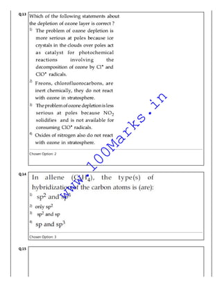 Q.13
1)
2)
3)
4)
Chosen Option: 2
Q.14
1)
2)
3)
4)
Chosen Option: 3
Q.15
www.100Marks.in
 