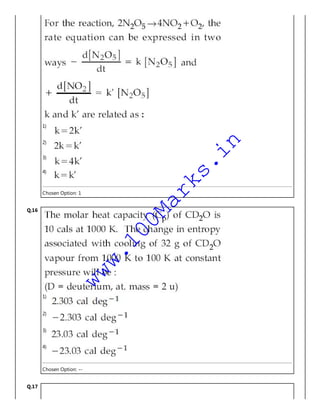 1)
2)
3)
4)
Chosen Option: 1
Q.16
1)
2)
3)
4)
Chosen Option: --
Q.17
www.100Marks.in
 