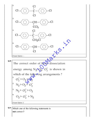 1)
2)
3)
4)
Chosen Option: --
Q.20
1)
2)
3)
4)
Chosen Option: 2
Q.21
www.100Marks.in
 