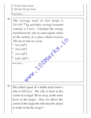 3)
4)
Chosen Option: --
Q.6
1)
2)
3)
4)
Chosen Option: --
Q.7
www.100Marks.in
 