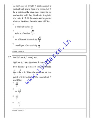 1)
2)
3)
4)
Chosen Option: 3
Q.15
1)
2)
3)
4)
Chosen Option: --
www.100Marks.in
 
