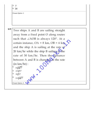 3)
4)
Chosen Option: 3
Q.30
1)
2)
3)
4)
Chosen Option: 4
www.100Marks.in
 