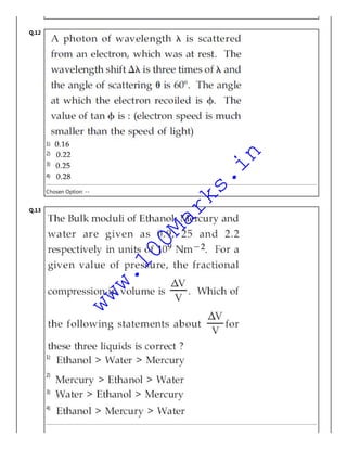 Q.12
1)
2)
3)
4)
Chosen Option: --
Q.13
1)
2)
3)
4)
www.100Marks.in
 