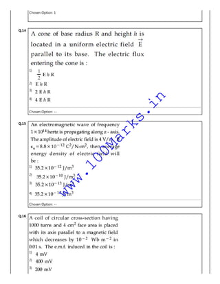 Chosen Option: 1
Q.14
1)
2)
3)
4)
Chosen Option: --
Q.15
1)
2)
3)
4)
Chosen Option: --
Q.16
1)
2)
3)
www.100Marks.in
 