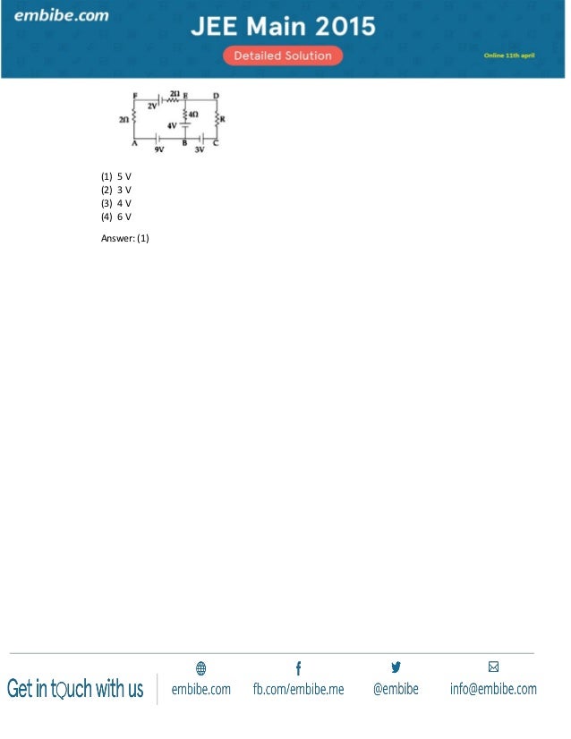 Jee mains 2015 11th april answer key without solution (2)