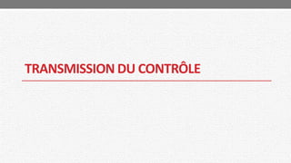 TRANSMISSION DU CONTRÔLE
 
