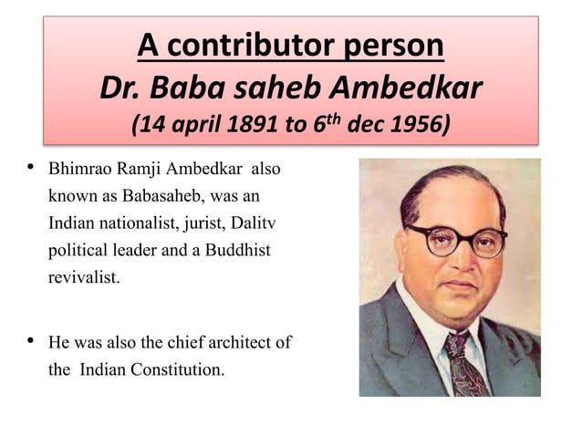 Dr Baba Saheb Ambedkar Pptx Hinduism Religion Spirituality