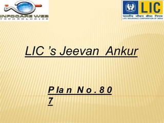 LIC ’s Jeevan Ankur


   P la n N o . 8 0
   7
 