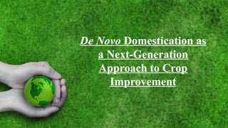 de novo domestication next generation approach to crop improvement.pptx