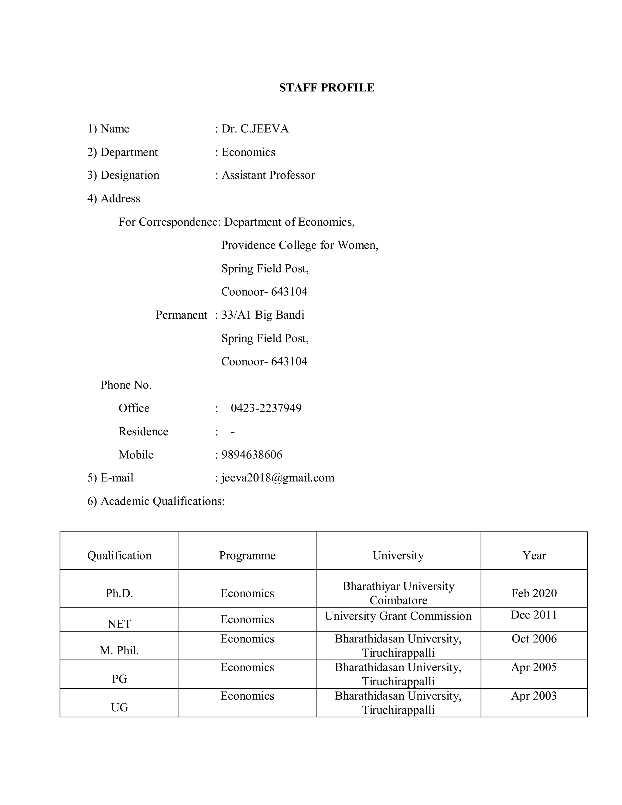 Support Staff Profile.pdf JEEVA staff profile. 2022 docx.pdf