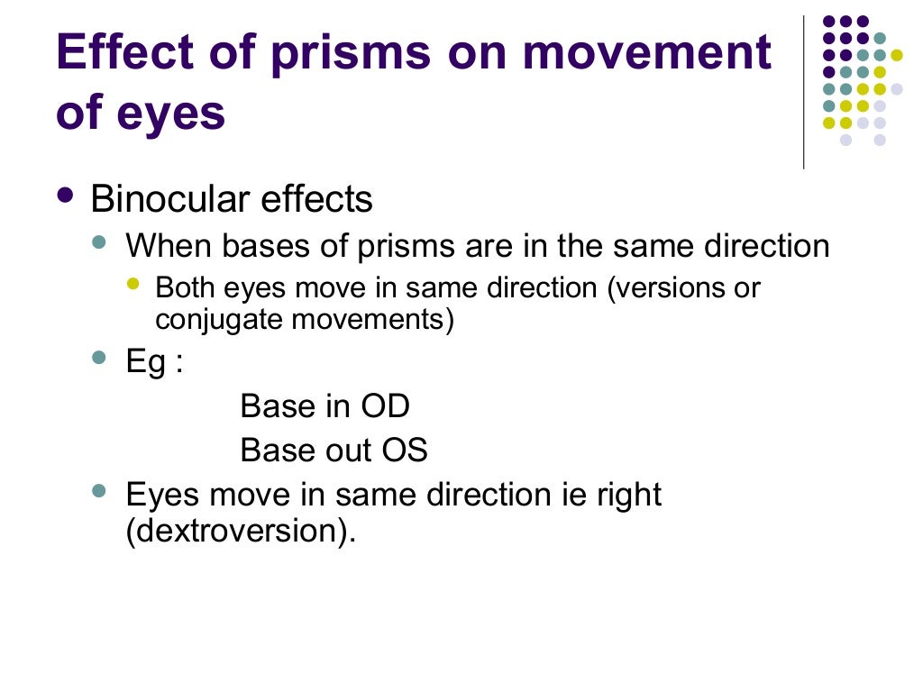 Ophthalmic Prisms Prismatic Effects and Decentration
