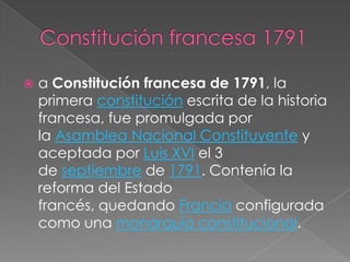 La guerra contra FranciaMientras tanto, dos potencias absolutistas europeas, Austria y Prusia, se dispusieron a invadir la Francia revolucionaria, lo que hizo que el pueblo francés se convirtiera en un ejército nacional, dispuesto a defender y a difundir el nuevo orden revolucionario por toda Europa. Durante la guerra, la libertad de expresión permitió que el pueblo manifestase su hostilidad hacia la reina María Antonieta (llamada «la Austriaca» por ser hija de un emperador de aquel país y «Madame Déficit» por el gasto que había representado al Estado, que no era mayor que la mayoría de los cortesanos) y contra Luis XVI, que casi siempre se negaba a firmar leyes propuestas por la Asamblea Legislativa.