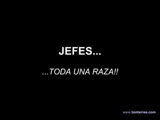 JEFES... ...TODA UNA RAZA!! www . tonterias . com 