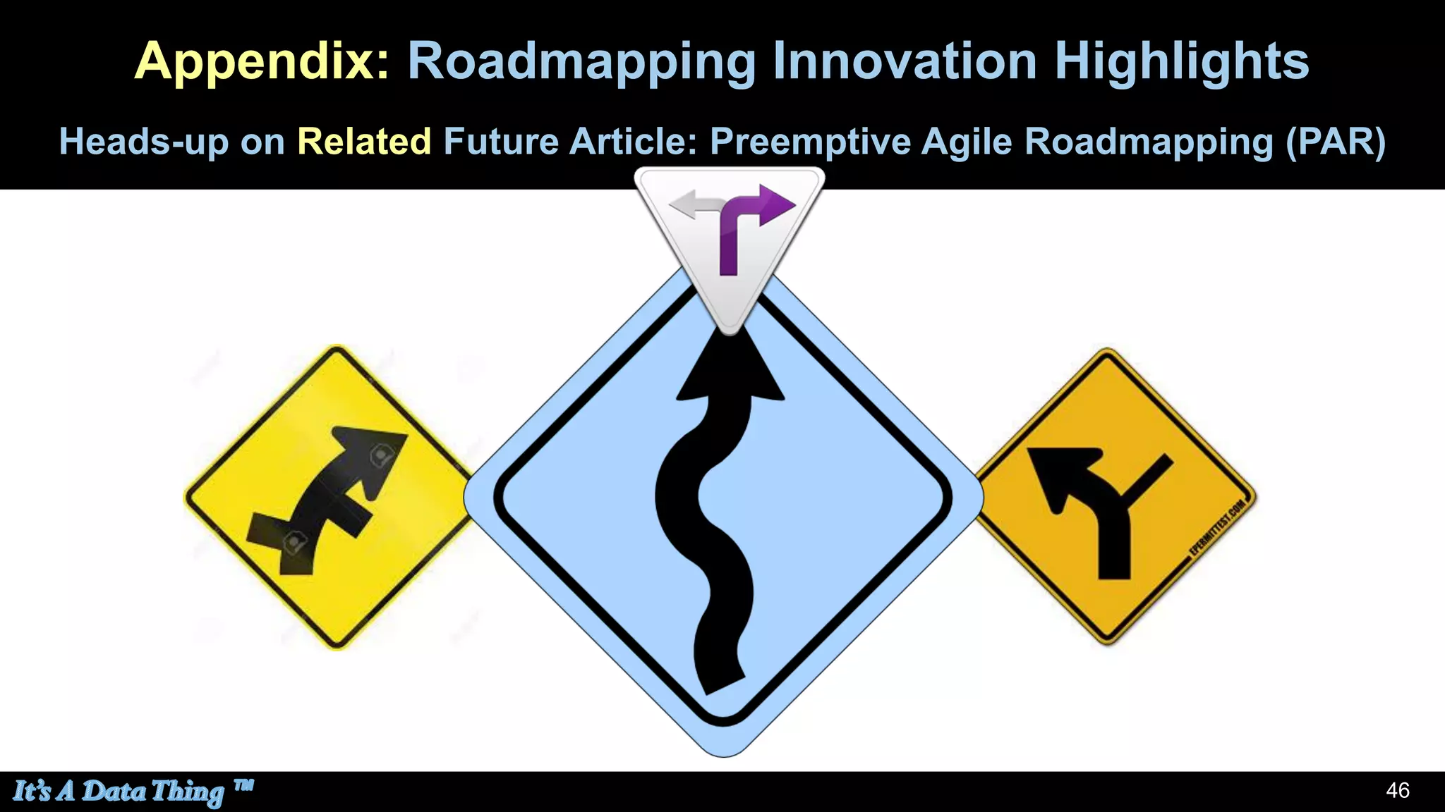 4646
Appendix: Roadmapping Innovation Highlights
Heads-up on Related Future Article: Preemptive Agile Roadmapping (PAR)
 