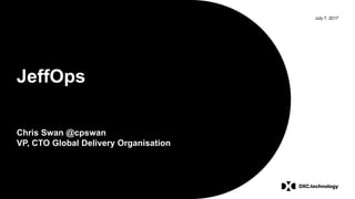 July 7, 2017
JeffOps
Chris Swan @cpswan
VP, CTO Global Delivery Organisation
 
