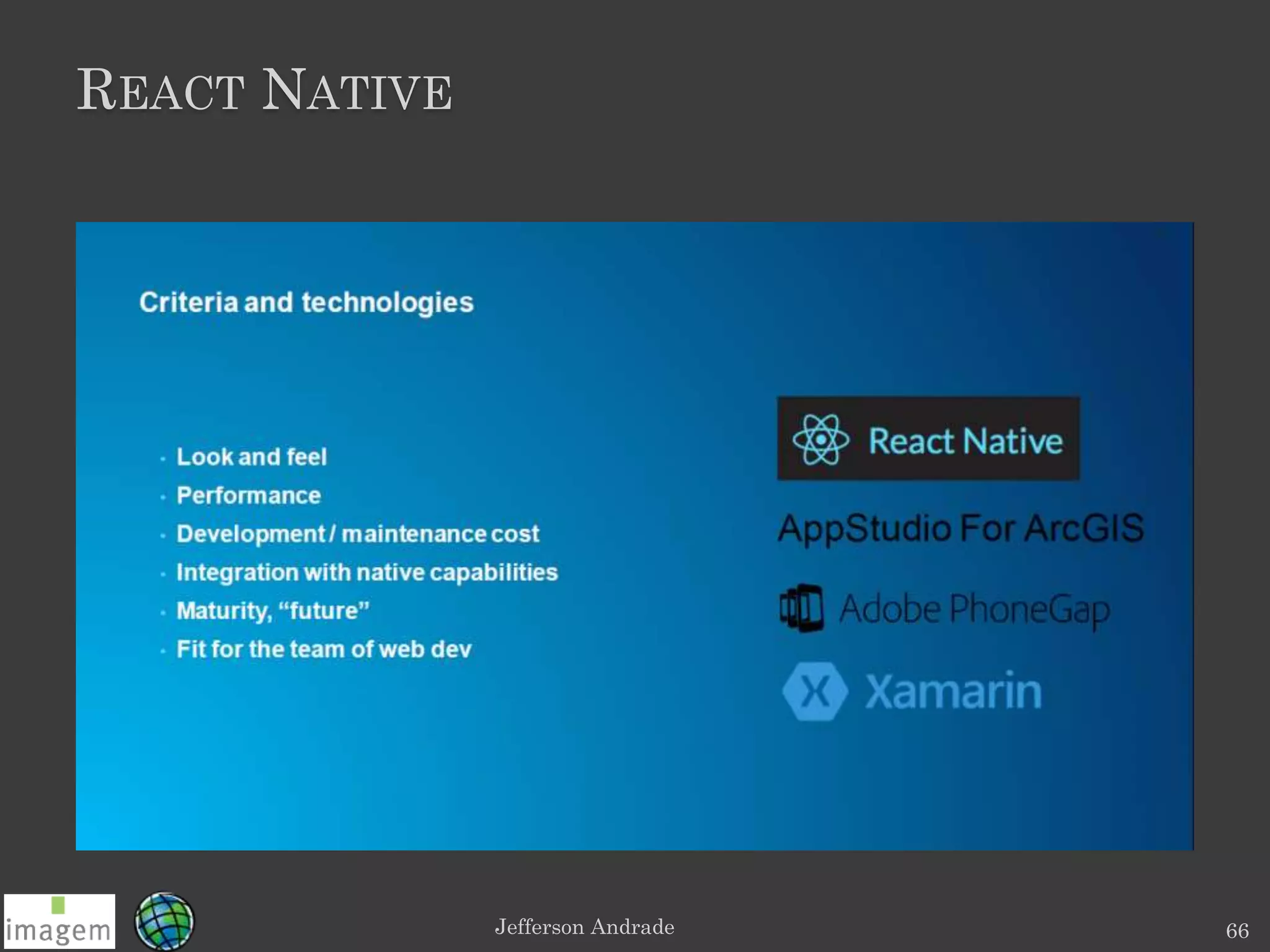 REACT NATIVE
Jefferson Andrade 66
 