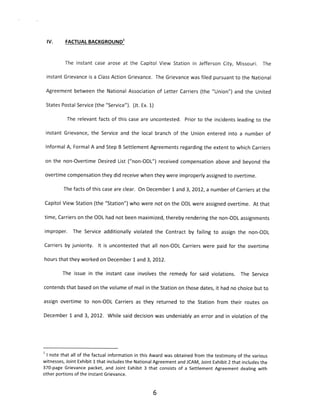 Arbitration Award - Non-ODL carrier remedy