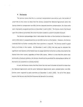 Arbitration Award - Non-ODL carrier remedy