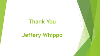 Thank You
Jeffery Whippo
 