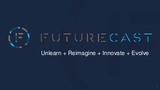 1
Unlearn + Reimagine + Innovate + Evolve
 
