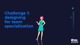 Challenge 1:
designing
for team
specialization
 