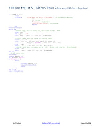 Jeff Huber Portfoilio