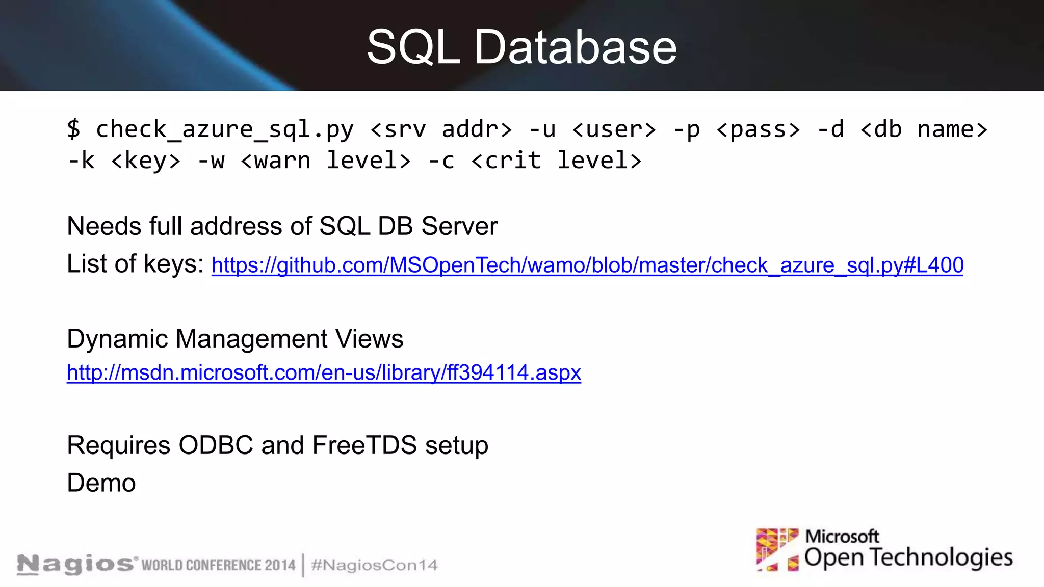 Nagios Conference 2014 Jeff Mendoza Monitoring Microsoft Azure with
